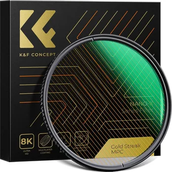 K&F 67MM Gold Streak Effect Lens Filter (2mm) Anamorphic Optical Glass Light Flare Effect