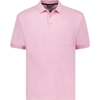 ADAMO polokošile pánská 139311 nadměrné velikosti růžová 7XL