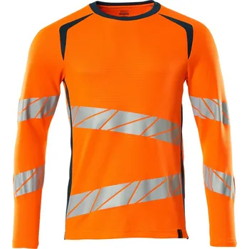 Pánské tričko MASCOT® Triko s dlouhým rukávem Hi-vis oranžová/tmavě petrolejová Velikost: XL