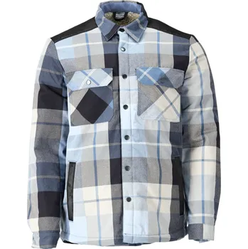 Pánská košile MASCOT® Košile s kožešinovou podšívkou Černo-modrá kostkovaná Velikost: 3XL