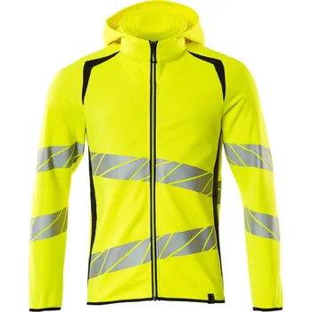 Pánská mikina MASCOT® Mikina s kapucí na zip Hi-vis žlutá/černo modrá Velikost: 5XL