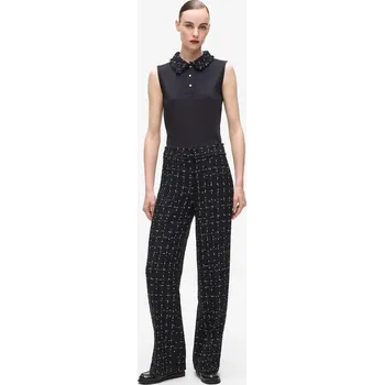 Dámské kalhoty Kalhoty Karl Lagerfeld dámské, černá barva, high waist, A4W10109 99X, vel. 40