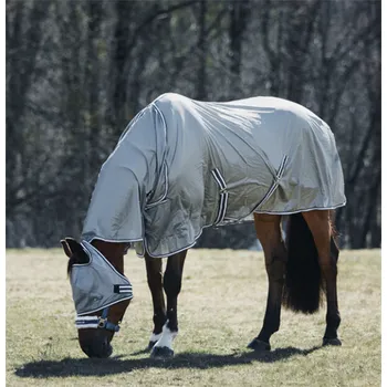 Vybavení pro koně Set proti mouchám Horze, šedý - vel. 145 cm