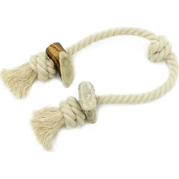 Hračka pro psa 4DOGS jelení paroží pro psy na laně String Double Velikost: XL