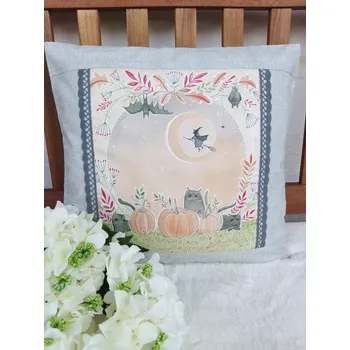 Povlak na dekorativní polštářek Povlak na polštář 40x40 - Podzimní halloweenské kočky II