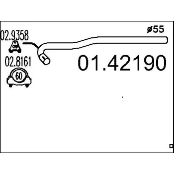 Výfuková trubka Výfuková trubka, 01.42190
