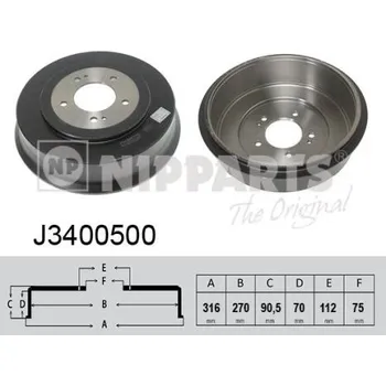 Brzdový buben Brzdový buben, J3400500