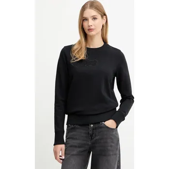 Dámská mikina Bavlněná mikina Versace Jeans Couture dámská, černá barva, s aplikací, 79HAIC04 CF00C 79HAIC04.CF00C 99X, vel. S