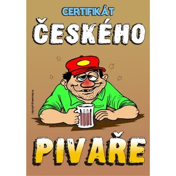 Žertovný předmět Certifikát českého pivaře 327835