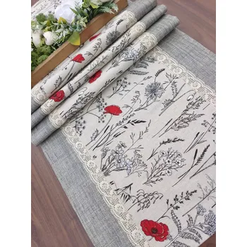 ubrus Běhoun - louka s vlčímí máky