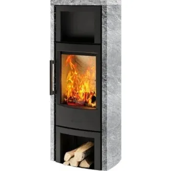 Krbová kamna Hwam Wiking Miro 6 kámen se zásobníkem černá