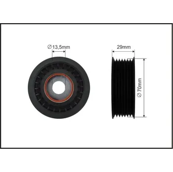 Vratna/vodici kladka, klinovy zebrovy remen, 489-99