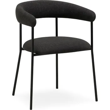 Jídelní židle ​​​​​Dan-Form Černá látková jídelní židle DAN-FORM Plenti s černou podnoží