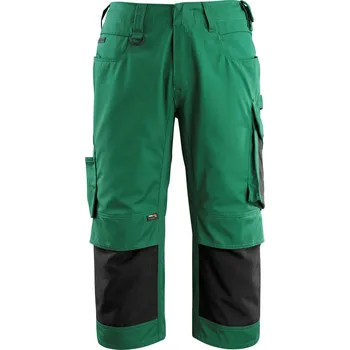 Pánské kalhoty MASCOT® Tříčtvrteční kalhoty s kapsami na kolenou Zelená/Černá Velikost: 58