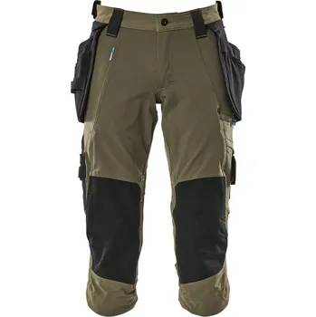 MASCOT® Tříčtvrteční kalhoty se závěsnými kapsami Mechově zelená Velikost: 46