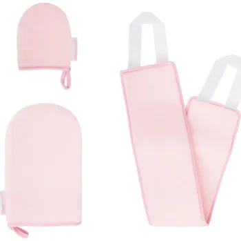 Kosmetická sada Brushworks Tan Applicator Set aplikační rukavice na tělo 1 ks + aplikační rukavice na obličej a krk 1 ks + aplikátor na záda 1 ks