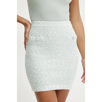 Dámská sukně Sukně Guess DOROTHY zelená barva, mini, pouzdrová, W5RD45 Z3L21 W5RD45.Z3L21 07X, vel. XL