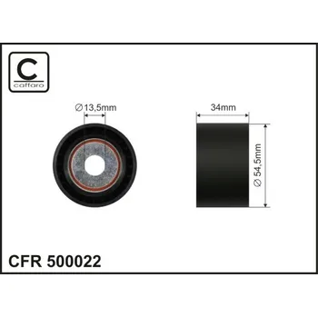 Vratná/vodicí kladka, klínový žebrový řemen CAFFARO 500022