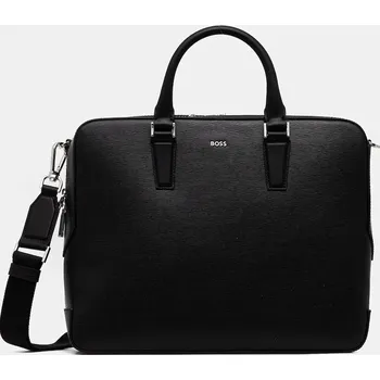 Kožená taška BOSS Luminary_Doc Case 50548265 černá 99X, vel. ONE SIZE