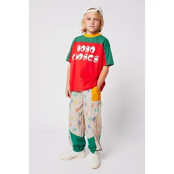 Chlapecké kalhoty Dětské kalhoty Bobo Choses 225AC140 béžová 02X, vel. 111/122