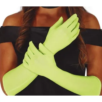 Karnevalový doplněk Látkové rukavice limetková zelená Fiestas Guirca