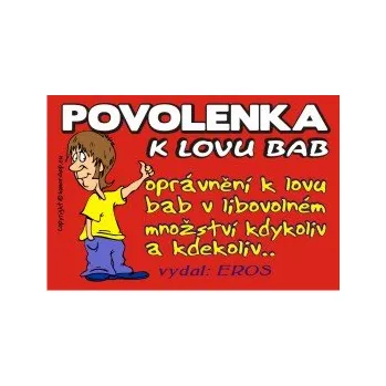 Žertovný předmět Povolenka k lovu bab 327875