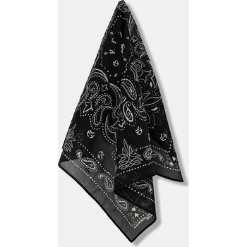 Šátek Bavlněný šátek Karl Lagerfeld Jeans dámský, černá barva, A4W33087 99X, vel. ONE SIZE