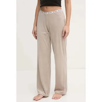 Dámské kalhoty Pyžamové kalhoty Juicy Couture VICKY RIB FLARE PANT dámské, béžová barva, JCLAS125504 80X, vel. L