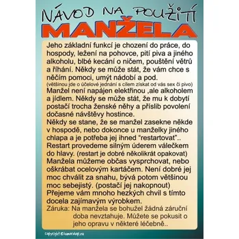 Žertovný předmět Certifikát Návod na použití manžela 327811