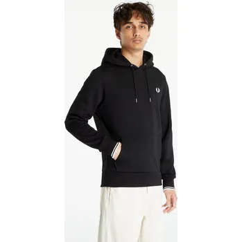 Pánská mikina Mikina FRED PERRY Tipped Hooded Sweatshirt Black XXL