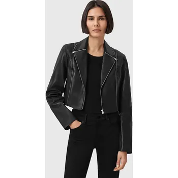 Moto bunda Kožená bunda AllSaints LANDERS W058LD černá 99X, vel. 36