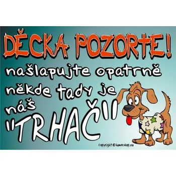 Žertovný předmět Certifikát Děcka pozor! Našlapujte ... (modré) 327791