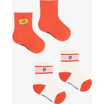 Dětské ponožky Bobo Choses Sunflower 2-pack 125AH020 oranžová 22X, vel. 16/18
