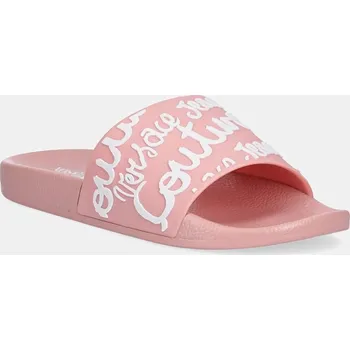 Dámské pantofle Pantofle Versace Jeans Couture dámské, oranžová barva, 78VA3SQ1 71352 S13 78VA3SQ1.71352.S13 32X, EUR 37