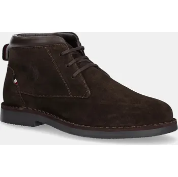 Dámská zimní obuv Semišové kotníkové boty U.S. Polo Assn. MUST010 MUST010M.ESY1 hnědá 98X, EUR 43