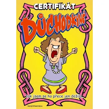 Žertovný předmět Certifikát důchodkyně 327815