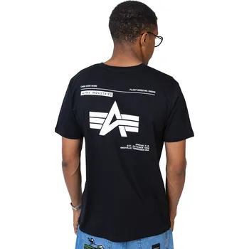 Pánské tričko Tričko Alpha Industries Label Backprint Black - XL