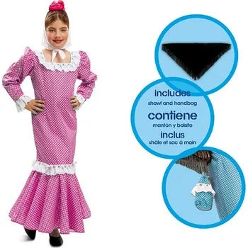 Karnevalový kostým My Other Me Dětský kostým Madridská dívka růžováPro věk (roků) 10-12 331062