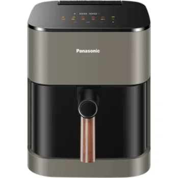 fritéza Panasonic NF-CC500 horkovzdušná fritéza bez tuku 1450W, 5l (skleněný průzor s osvětlením, jemná pára, LCD displej, dotykové ovládání), zelenošedá