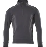 MASCOT® Mikina s krátkým zipem Černá modrá Velikost: 2XL