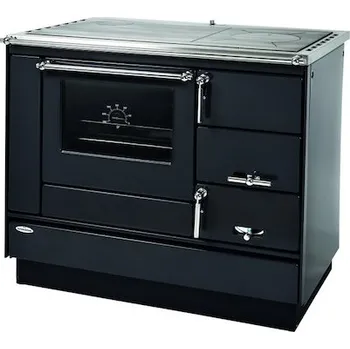 Sporák na tuhá paliva KVS Moravia TP 9100 antracit levý chromované doplňky, broušená plotna (VSP 9100.0682)