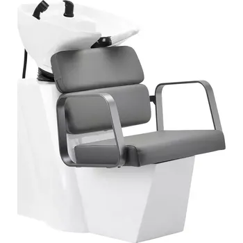 Kadeřnické křeslo Kadeřnický mycí box PORTO - šedý