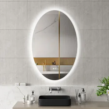 Zrcadlo Erga Paola, oválné LED zrcadlo 80x120cm, 2990 lm, 3 barvy světla, přední a zadní osvětlení, ERG-V01-302-1280-00