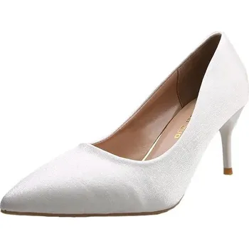 Dámské lodičky Elegantní dámské lodičky s úzkou špičkou pro večerní akce Velikost: 35, Barva (Varianta): White 10cm