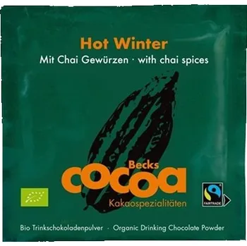 Koření MINI Becks Cocoa Rozpustná čokoláda BIO "HOT WINTER" s druhy zimního koření, sáček 25g