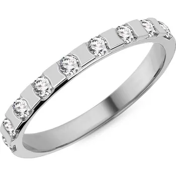 Prsten Dámský snubní prsten s krychlovými zirkony 2,2 mm, bílé zlato IZKR027A-F-CZ + dárkové balení LUXUS zdarma