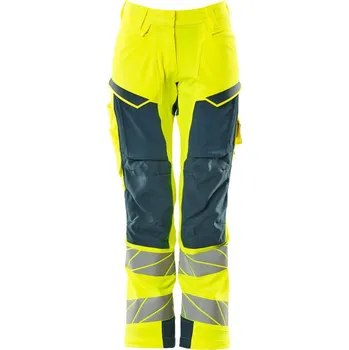 Dámské kalhoty MASCOT® Kalhoty s kolenními kapsami Hi-vis žlutá/tmavě petrolejová Velikost: 38