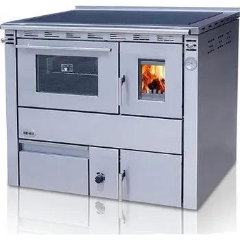Sporák na tuhá paliva Senko C-35 inox mat s výměníkem