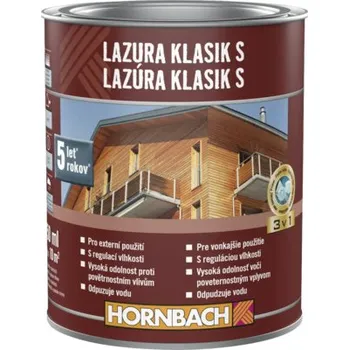 barva a nátěr na dřevo Lazura na dřevo Hornbach Klasik S dub 0,75 l