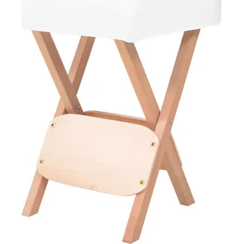 Stolička ZBXL Skládací masážní stolička s 12 cm silným sedákem bílá